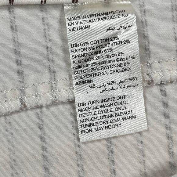 Chico's Jeans Womens 4R / US 20 So Slimming Textured Stripe Girlfriend Ankle - Picture 13 of 16